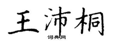 丁谦王沛桐楷书个性签名怎么写