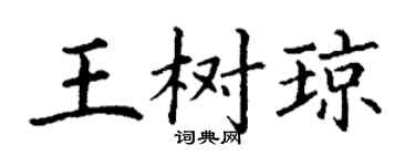 丁谦王树琼楷书个性签名怎么写