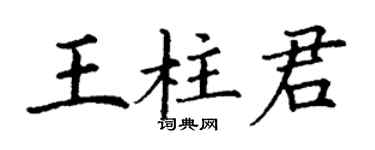 丁谦王柱君楷书个性签名怎么写