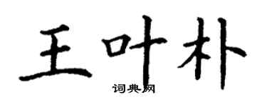 丁谦王叶朴楷书个性签名怎么写
