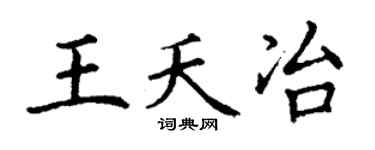 丁谦王夭冶楷书个性签名怎么写