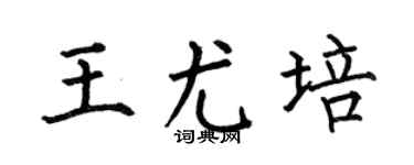 何伯昌王尤培楷书个性签名怎么写