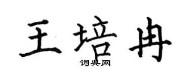 何伯昌王培冉楷书个性签名怎么写