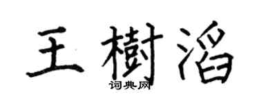 何伯昌王树滔楷书个性签名怎么写