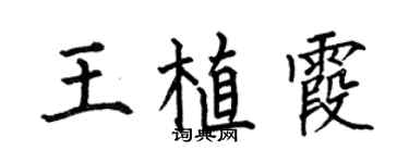 何伯昌王植霞楷书个性签名怎么写