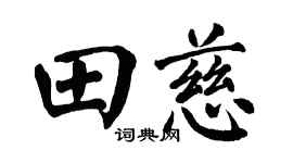 翁闿运田慈楷书个性签名怎么写