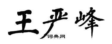 翁闿运王严峰楷书个性签名怎么写