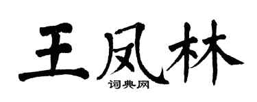 翁闿运王凤林楷书个性签名怎么写