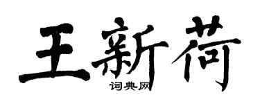翁闿运王新荷楷书个性签名怎么写