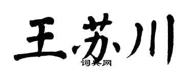 翁闿运王苏川楷书个性签名怎么写