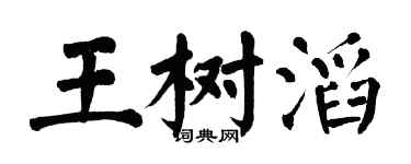 翁闿运王树滔楷书个性签名怎么写