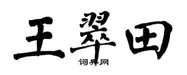 翁闿运王翠田楷书个性签名怎么写