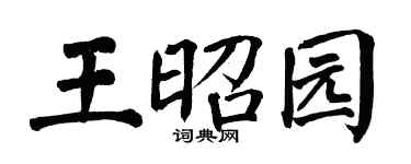 翁闿运王昭园楷书个性签名怎么写