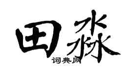 翁闿运田淼楷书个性签名怎么写