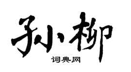 翁闿运孙柳楷书个性签名怎么写