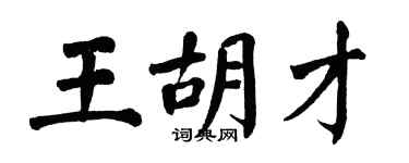 翁闿运王胡才楷书个性签名怎么写