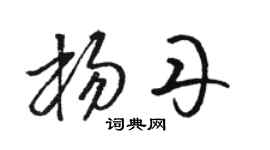 骆恒光杨丹草书个性签名怎么写