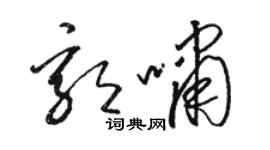 骆恒光郭啸草书个性签名怎么写