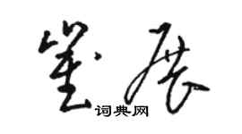 骆恒光崔展草书个性签名怎么写