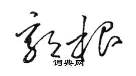 骆恒光郭根草书个性签名怎么写