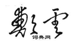 骆恒光郑云草书个性签名怎么写