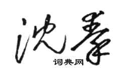 骆恒光沈秦草书个性签名怎么写