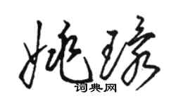 骆恒光姚环草书个性签名怎么写
