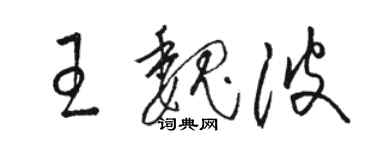 骆恒光王魏波草书个性签名怎么写