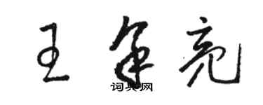 骆恒光王余亮草书个性签名怎么写