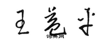骆恒光王益平草书个性签名怎么写