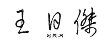 骆恒光王日杰草书个性签名怎么写