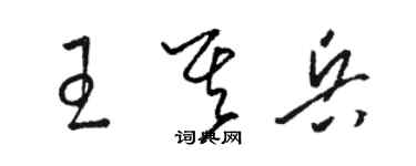 骆恒光王其兵草书个性签名怎么写