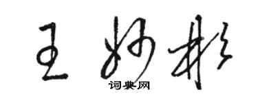骆恒光王妙彬草书个性签名怎么写