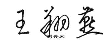 骆恒光王翔燕草书个性签名怎么写