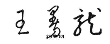 骆恒光王曼龙草书个性签名怎么写