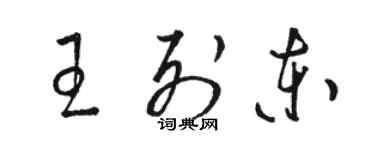 骆恒光王列东草书个性签名怎么写