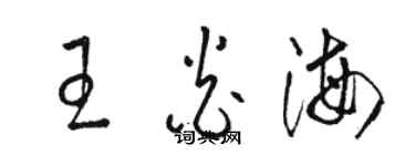 骆恒光王炎海草书个性签名怎么写