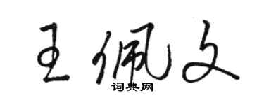 骆恒光王佩文草书个性签名怎么写