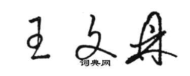 骆恒光王文鼎草书个性签名怎么写
