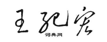 骆恒光王纪宏草书个性签名怎么写