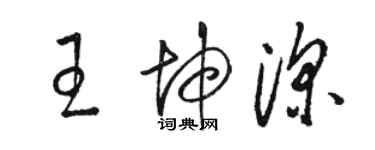 骆恒光王坤深草书个性签名怎么写