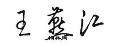 骆恒光王燕江草书个性签名怎么写