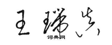 骆恒光王瑞真草书个性签名怎么写