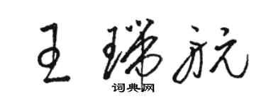 骆恒光王瑞航草书个性签名怎么写