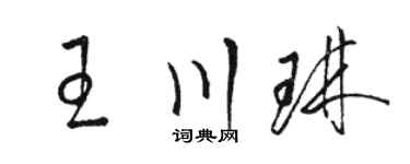 骆恒光王川琳草书个性签名怎么写