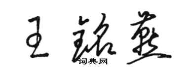 骆恒光王铭燕草书个性签名怎么写