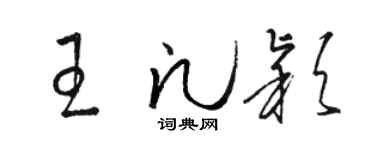 骆恒光王凡颖草书个性签名怎么写