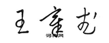 骆恒光王章武草书个性签名怎么写