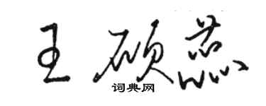 骆恒光王硕蕊草书个性签名怎么写