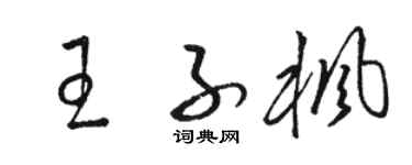 骆恒光王子枫草书个性签名怎么写